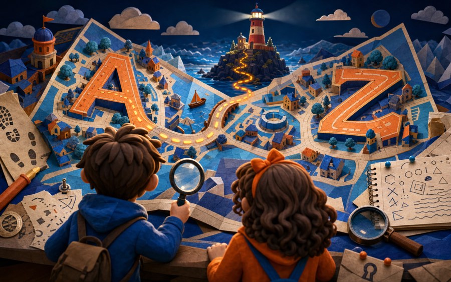 A-to-Z Detective Map game cover